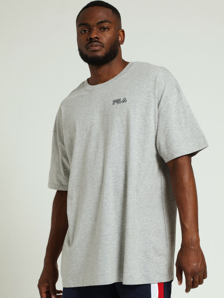 Curtis Oversized Tee - Grey Melange