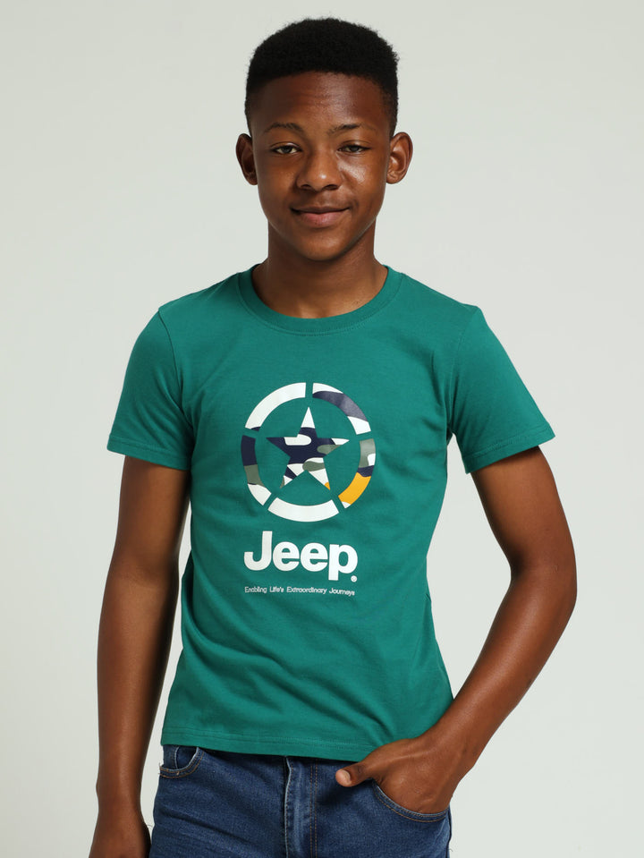 Boys Star Logo Tee - Green