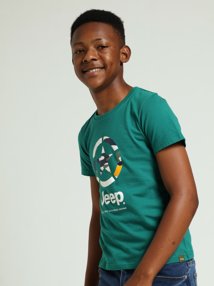 Boys Star Logo Tee - Green