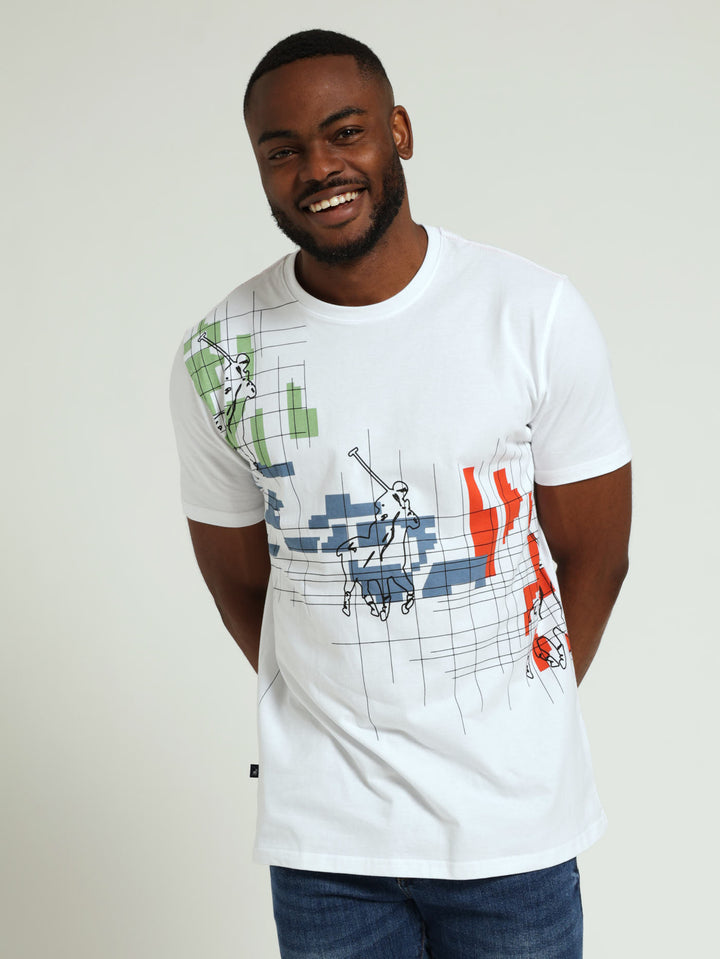 Mika Distorted Print Tee - Off White