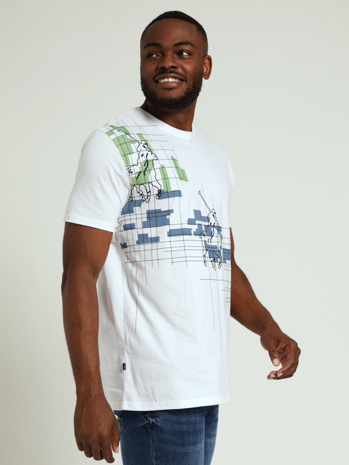 Mika Distorted Print Tee - Off White