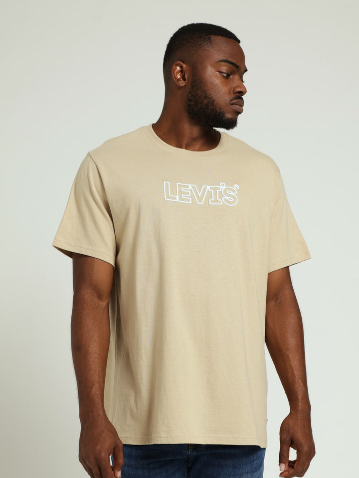 Relaxed Fit Tee - Stone