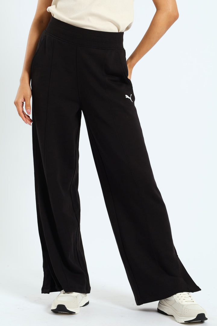 Her High-Waist Straight Leg Pants - Black