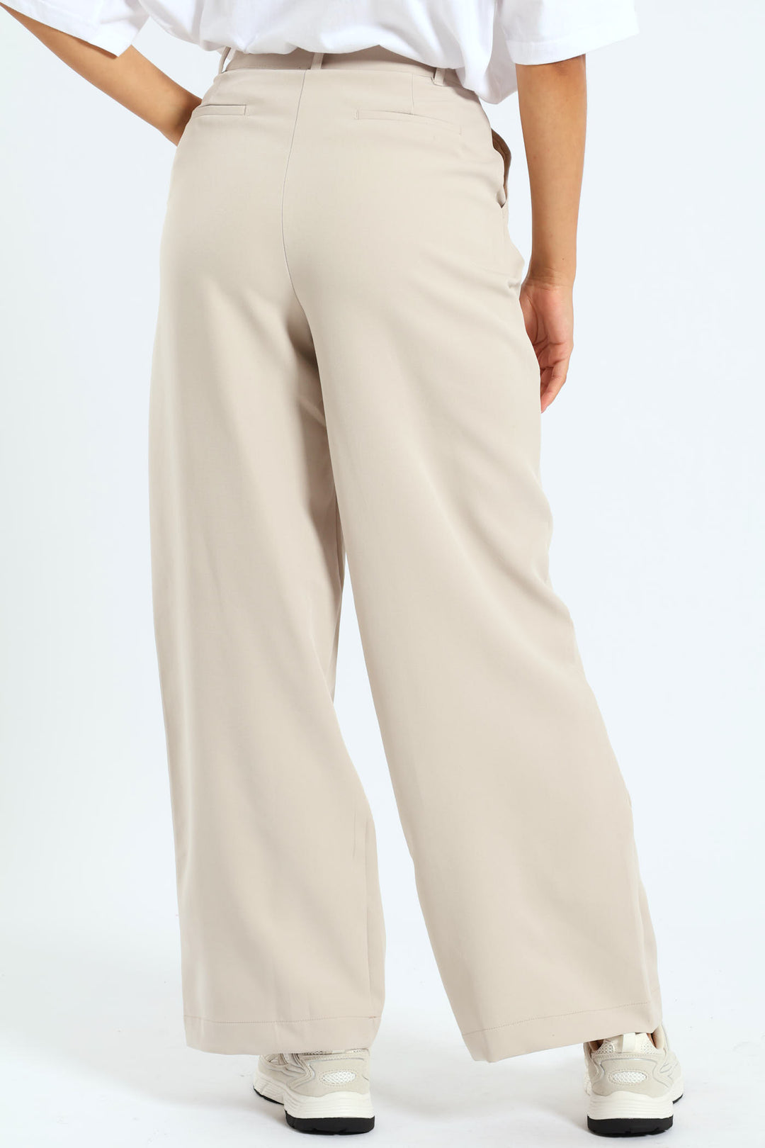 Cargo Pleated Trouser - Stone