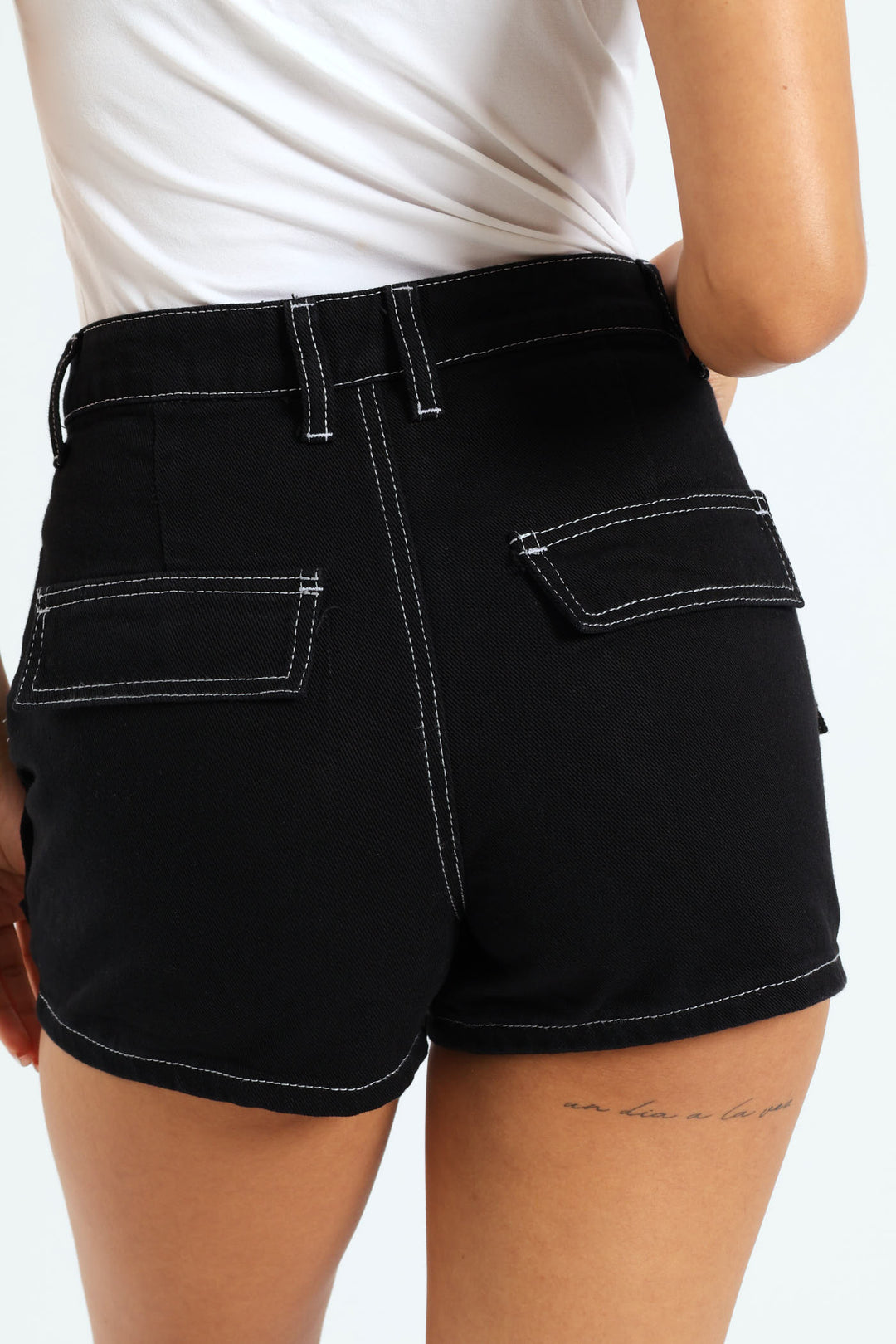 Utility Denim Short - Black