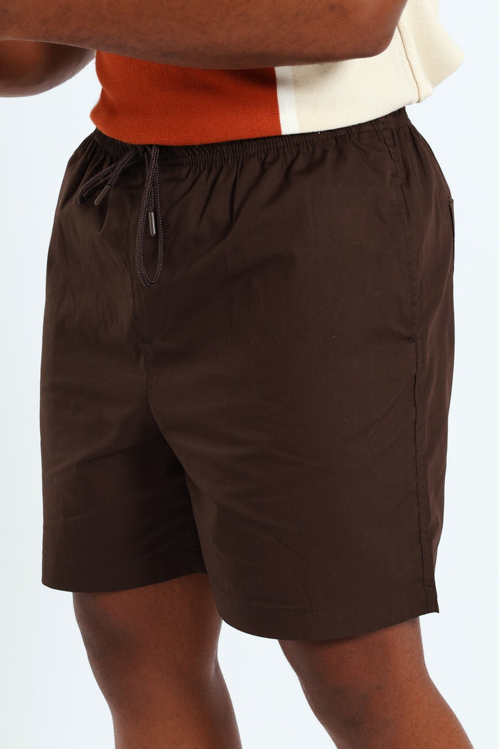 Basic Beach Shorts - Chocolate