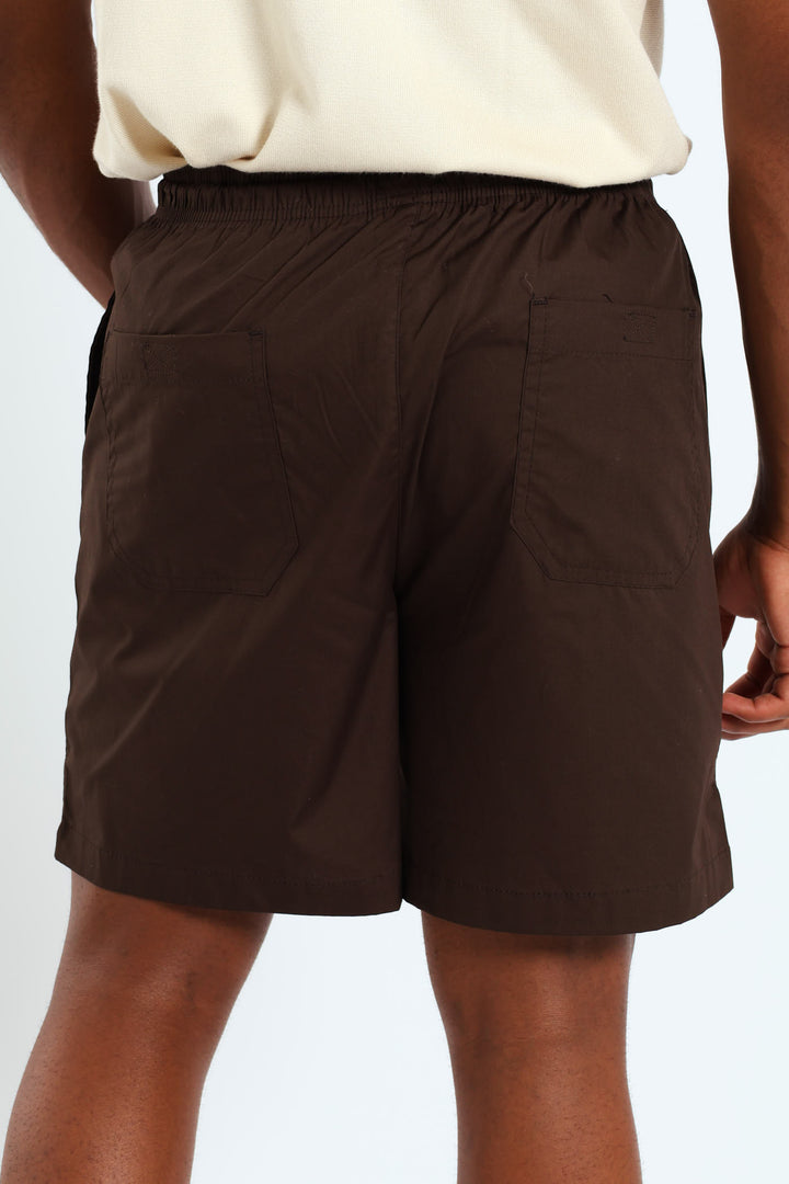 Basic Beach Shorts - Chocolate