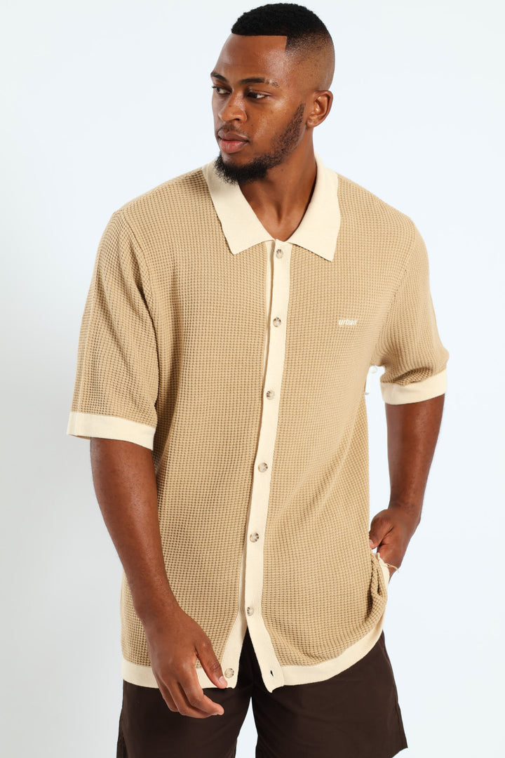 Texture Resort Shirt - Sand