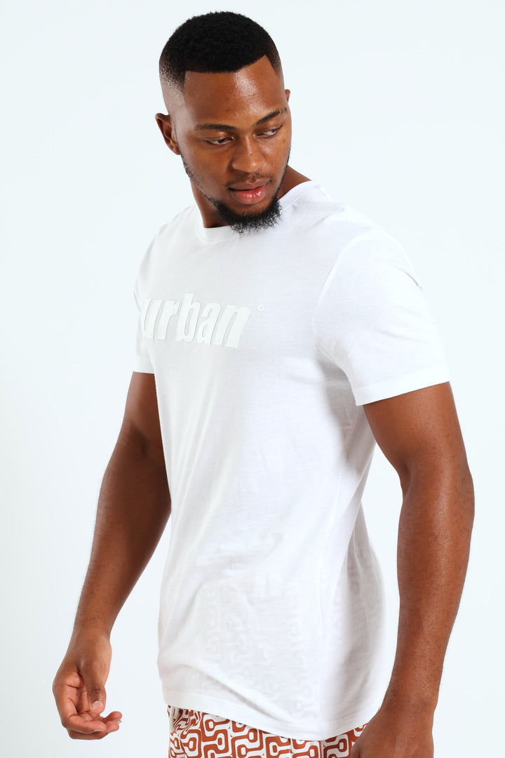 Center Logo Tee - White