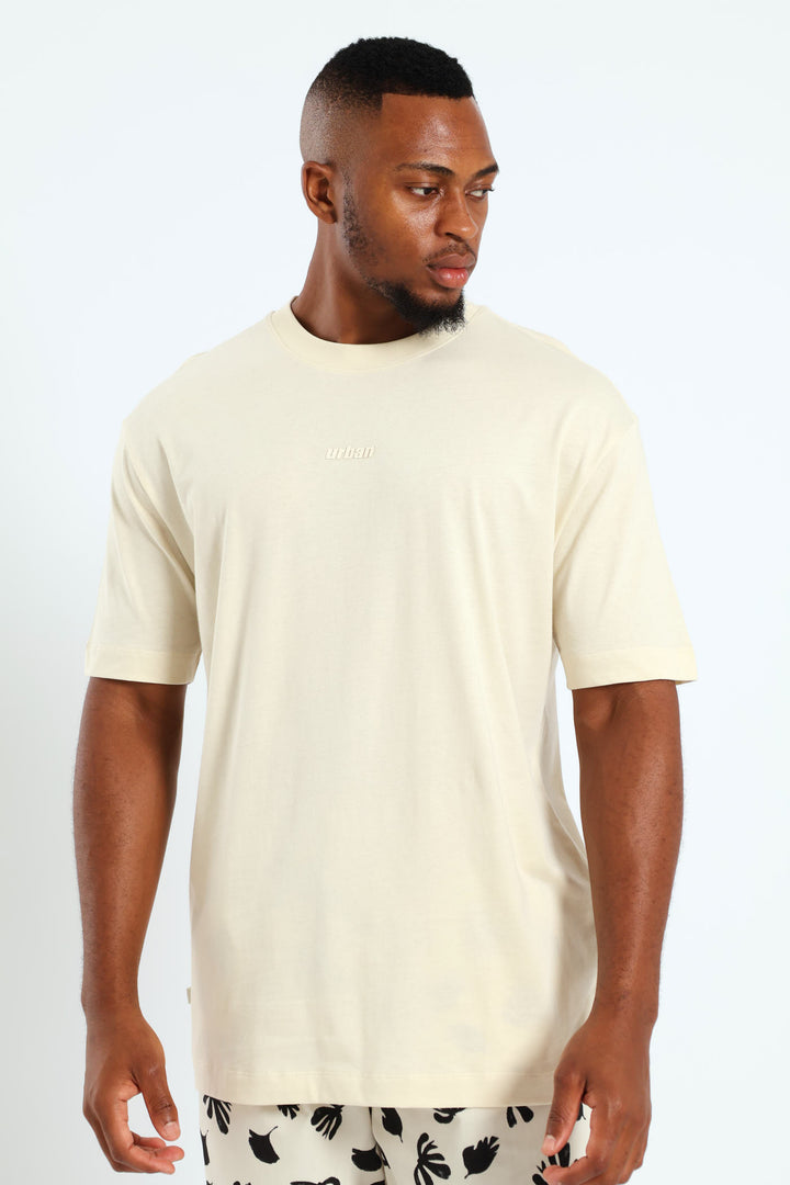 Center Logo Tee - Stone