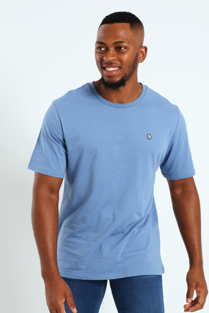 Basic Crew Tee - Steel Blue