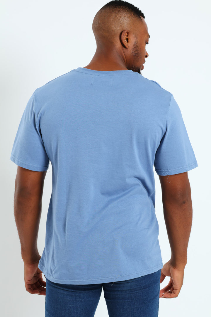 Basic Crew Tee - Steel Blue