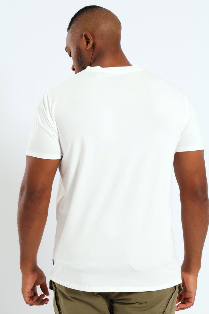 Quatro Crest Logo Tee - Off White