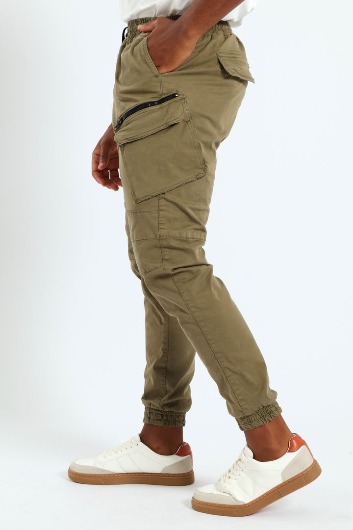 Zip Pocket Cargo Jogger - Fatigue