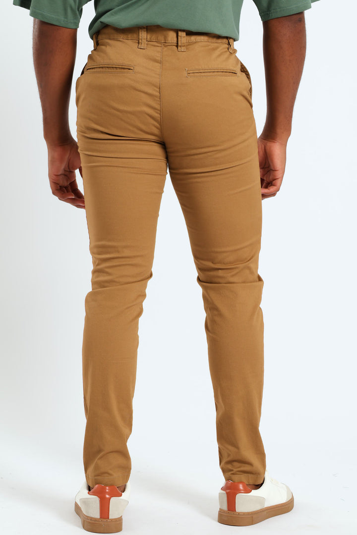 Skinny Chino Trousers - Camel