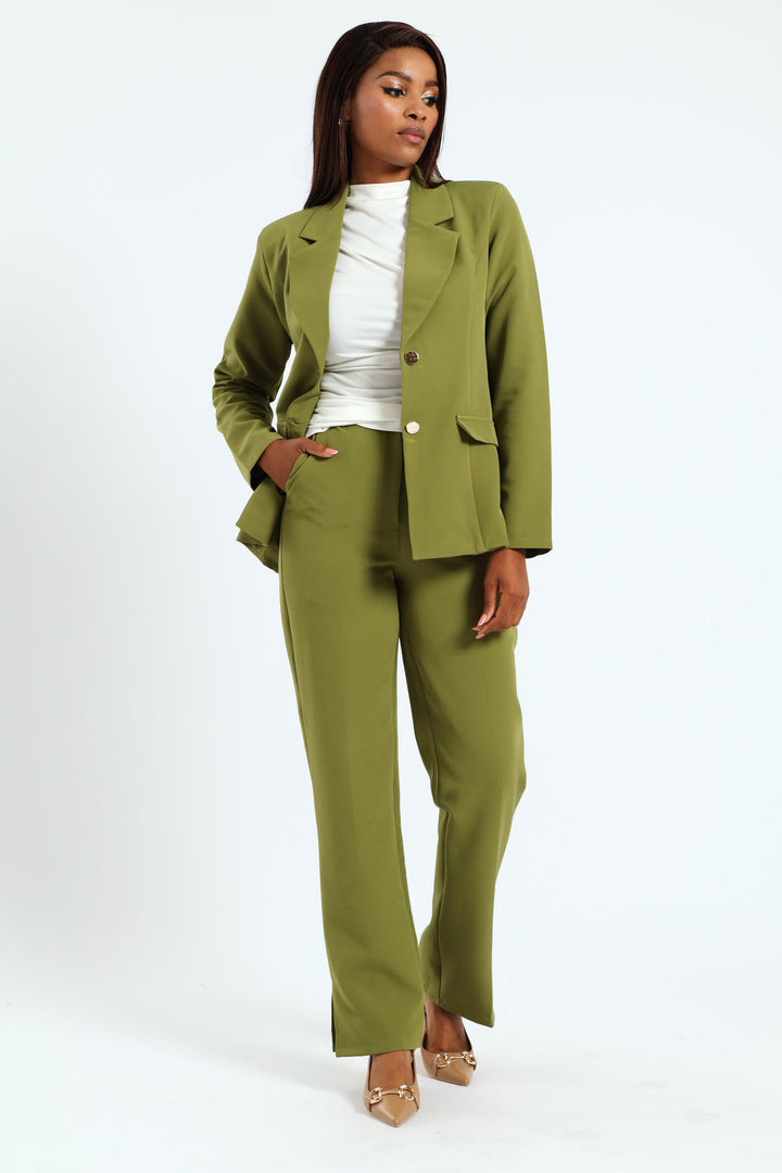 Nautical Notch Blazer - Olive