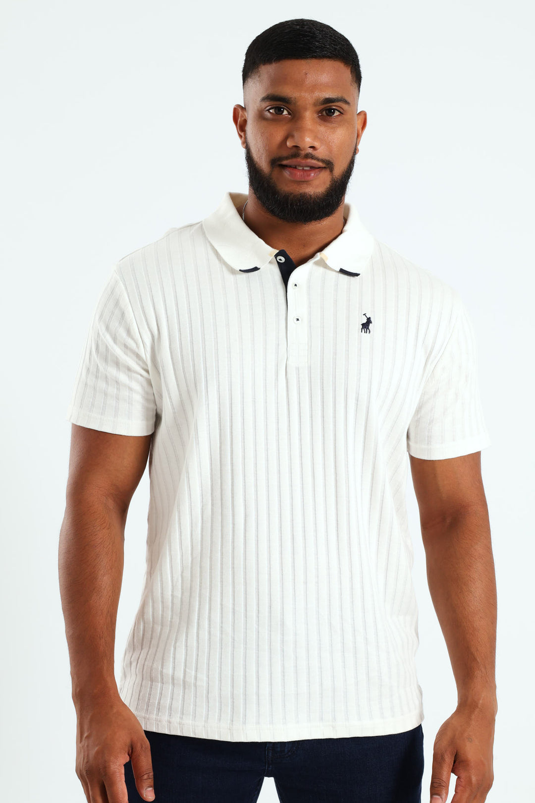 Andre Textured Golfer - Off White