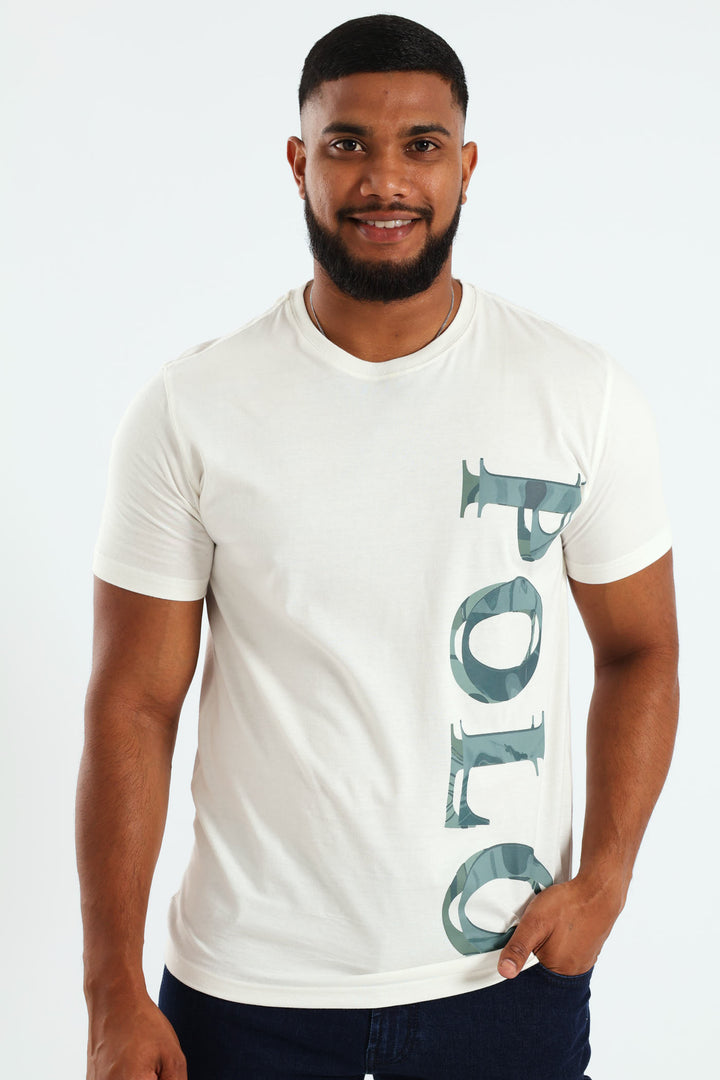 Vinny Logo Printed Tee - Off White