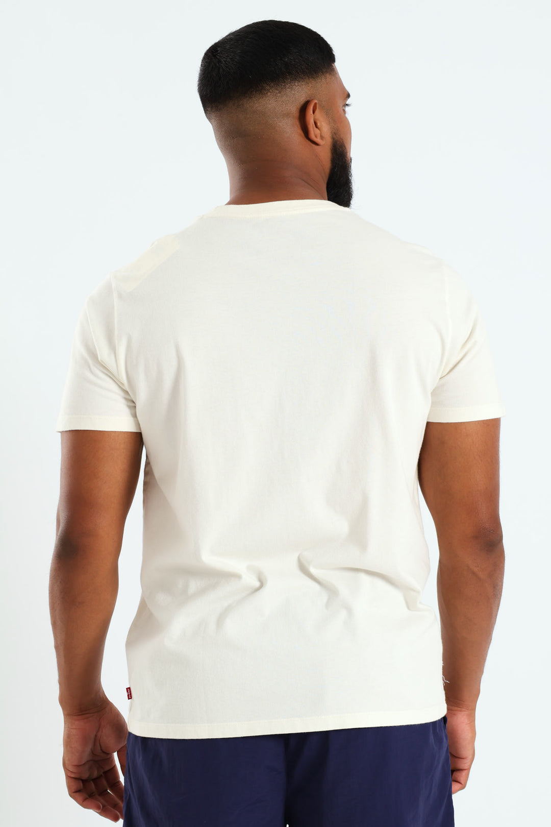 Relaxed Fit Trucker Tee -  White/Blue