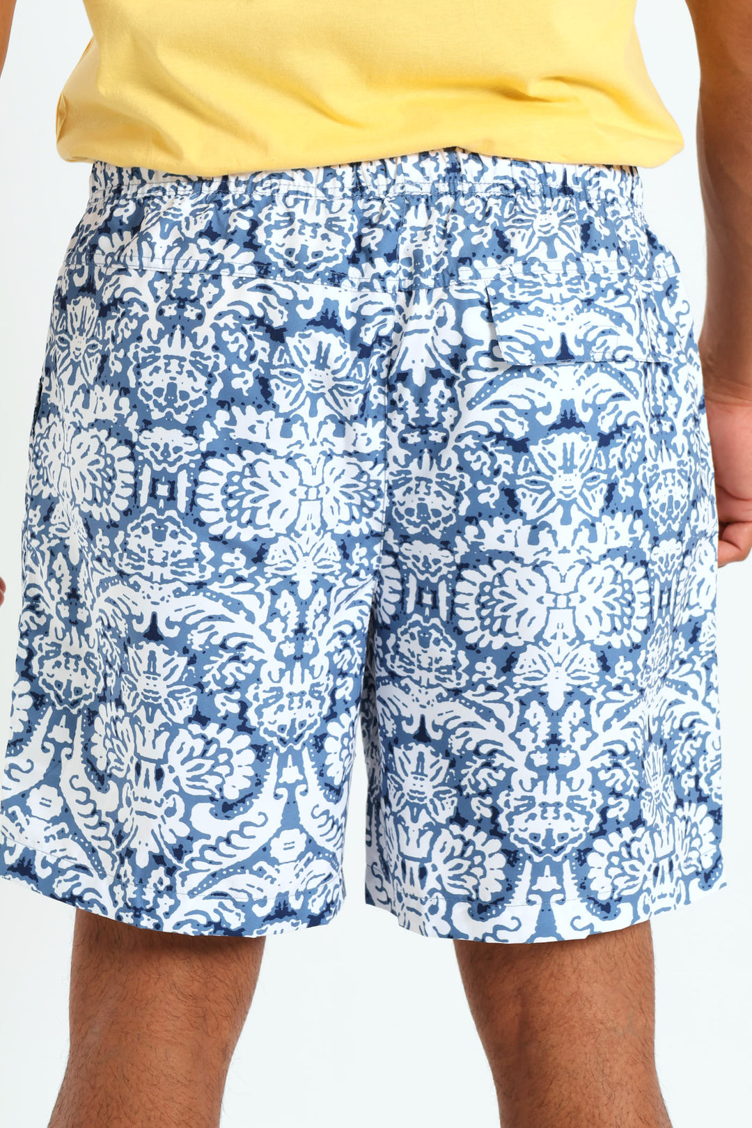 Tile Print Swim Short - Blue