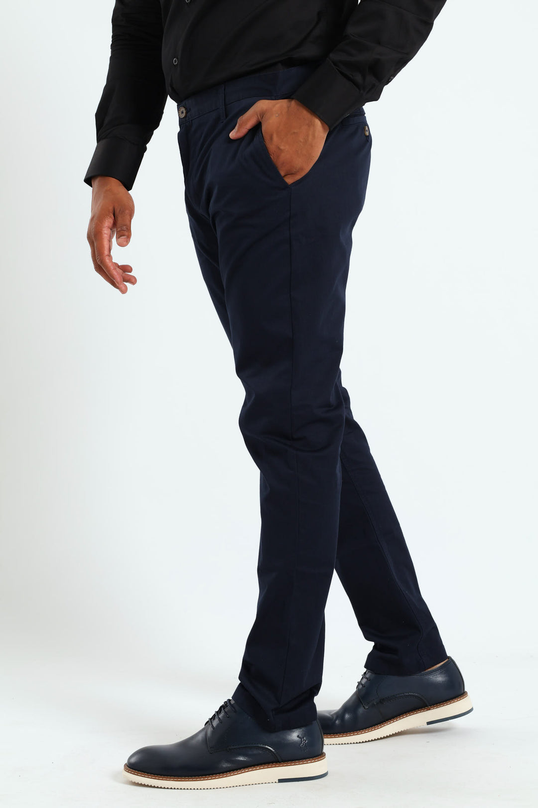 Venice Slim Fit Chino Trousers - Navy