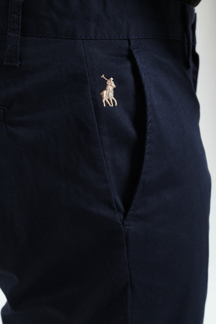 Venice Slim Fit Chino Trousers - Navy