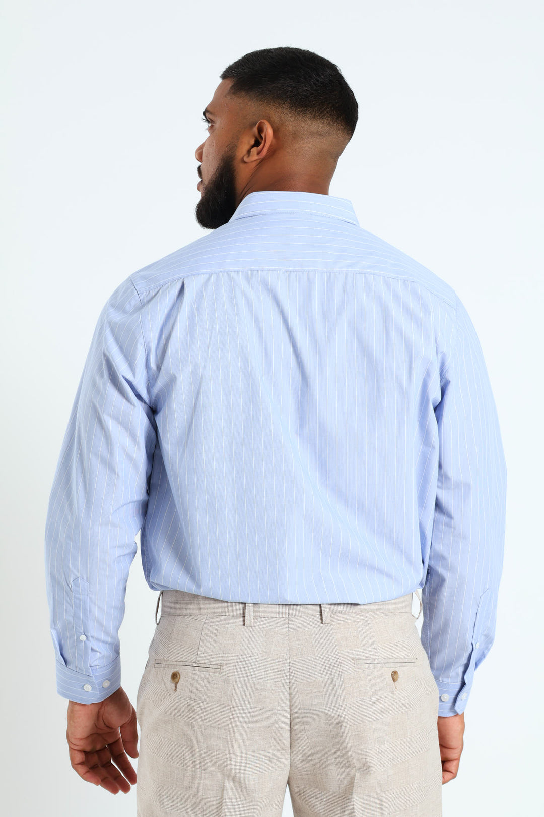 Melange Stripe Shirt - Light Blue