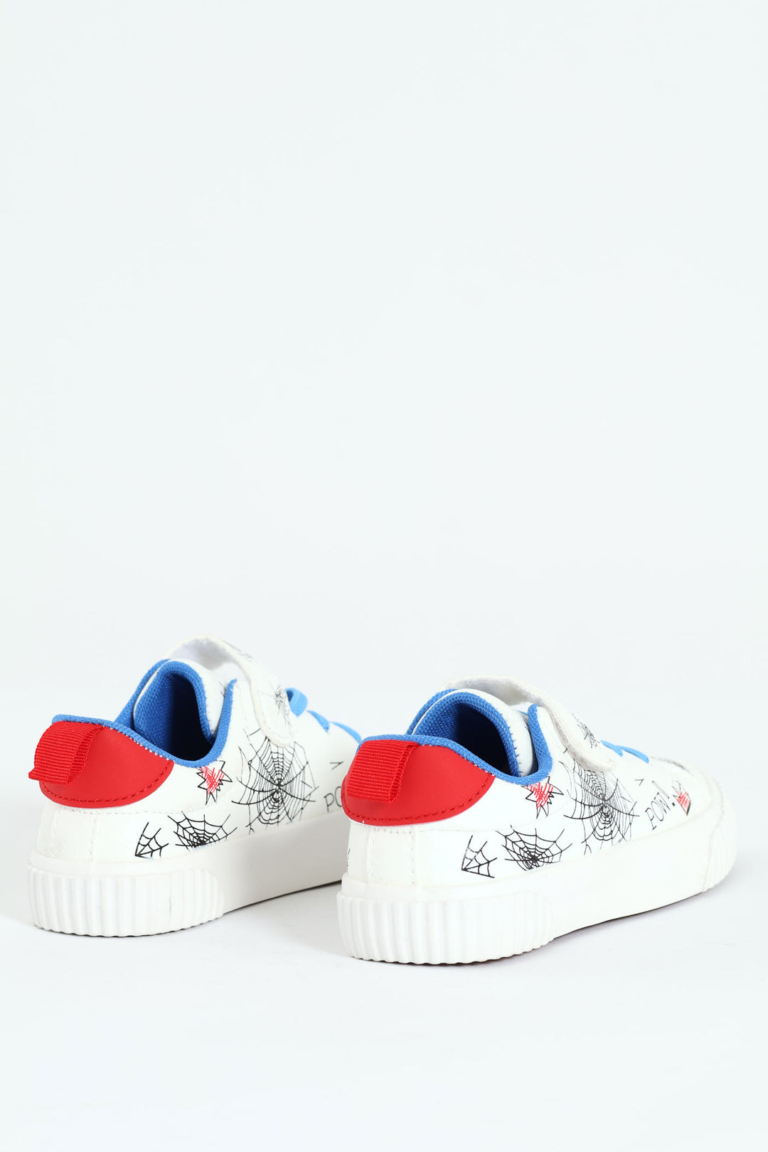 Pre-Boys Printed Web Sneaker - White