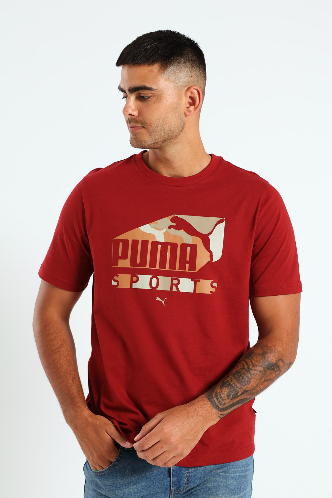 Graphics Sports Tee - Burgundy