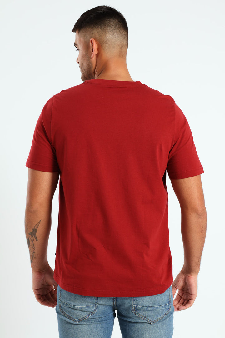 Graphics Sports Tee - Burgundy