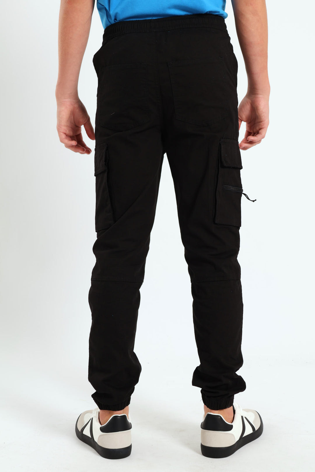 Boys Rip Stop Cargo Pants - Black