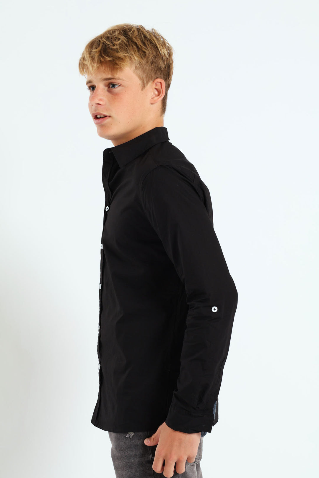 Boys Cracker Cotton Shirt - Black