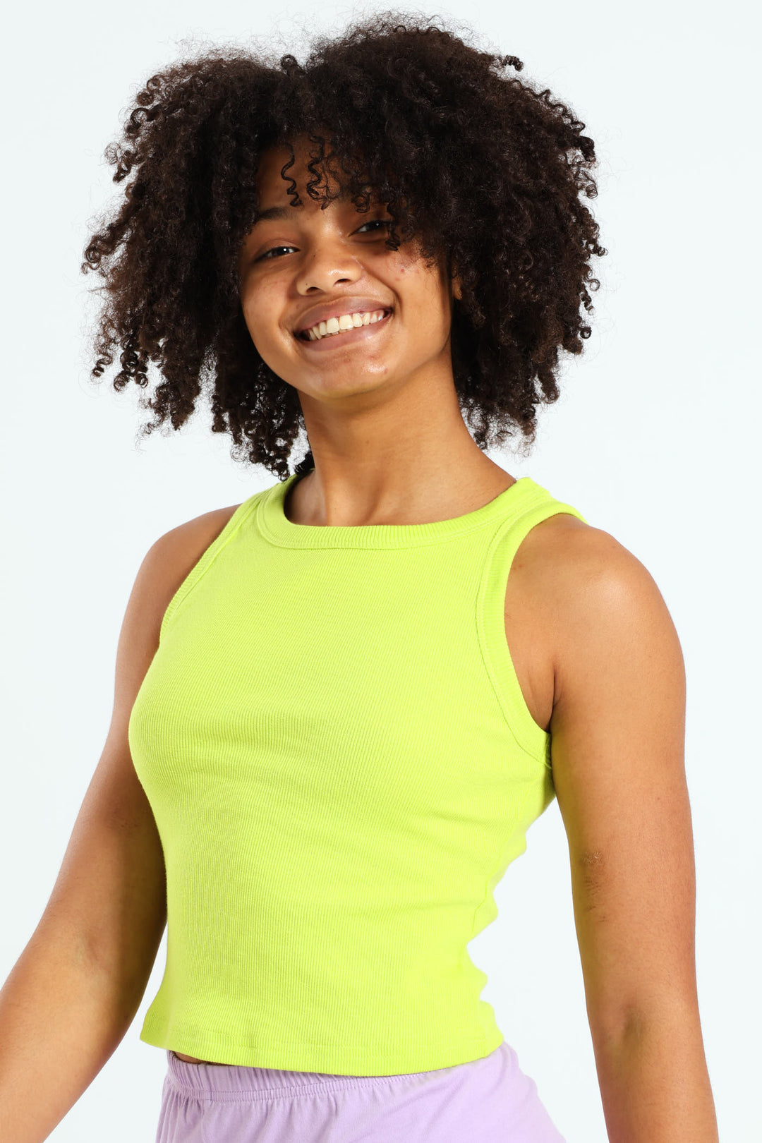 Basic Rib Vest - Lime