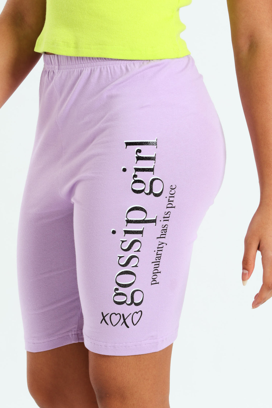 Girls Gossip Girl Cycle Shorts - Lilac