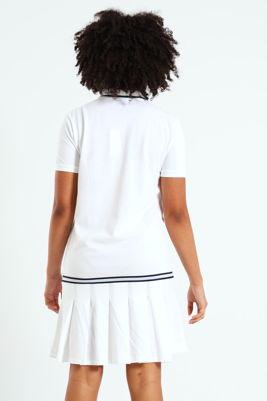 Girls Cally Pleated Dress - White