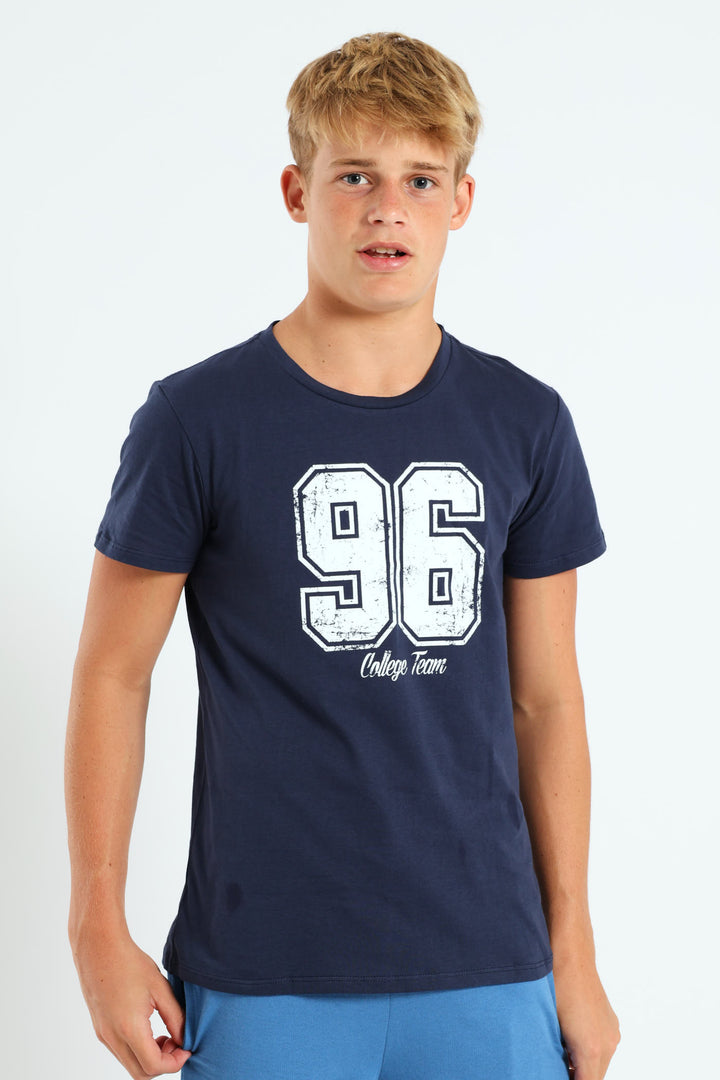 Boys College Team Tee - Navy