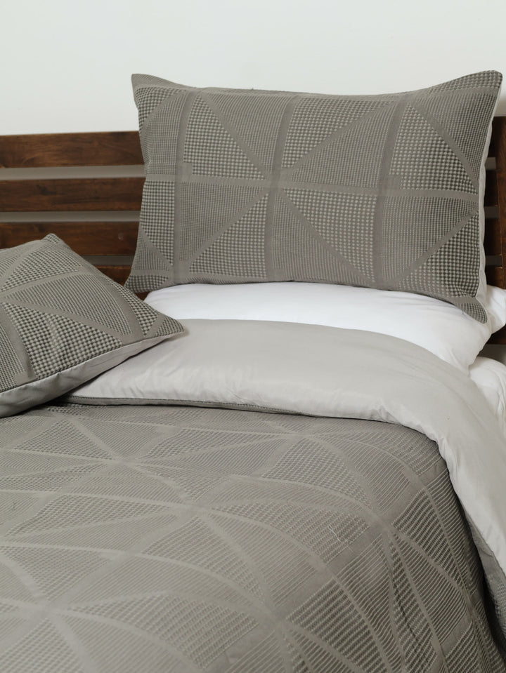 Waffle Geo Grey Duvet Set