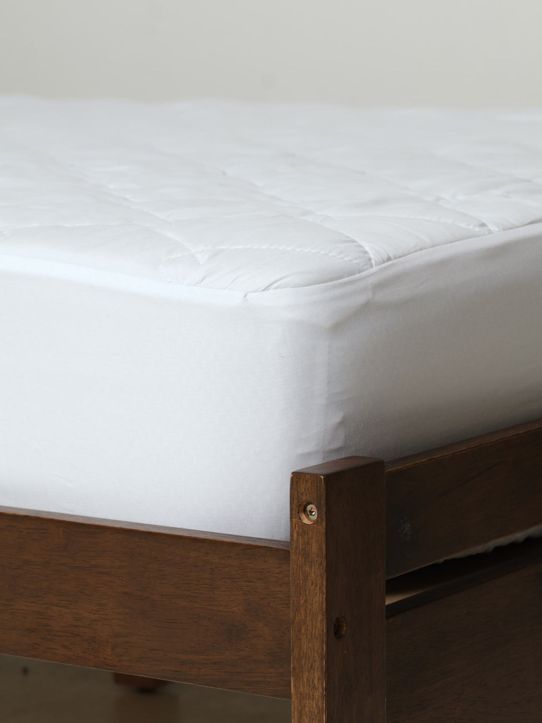 Quilted Mattress Protector - White