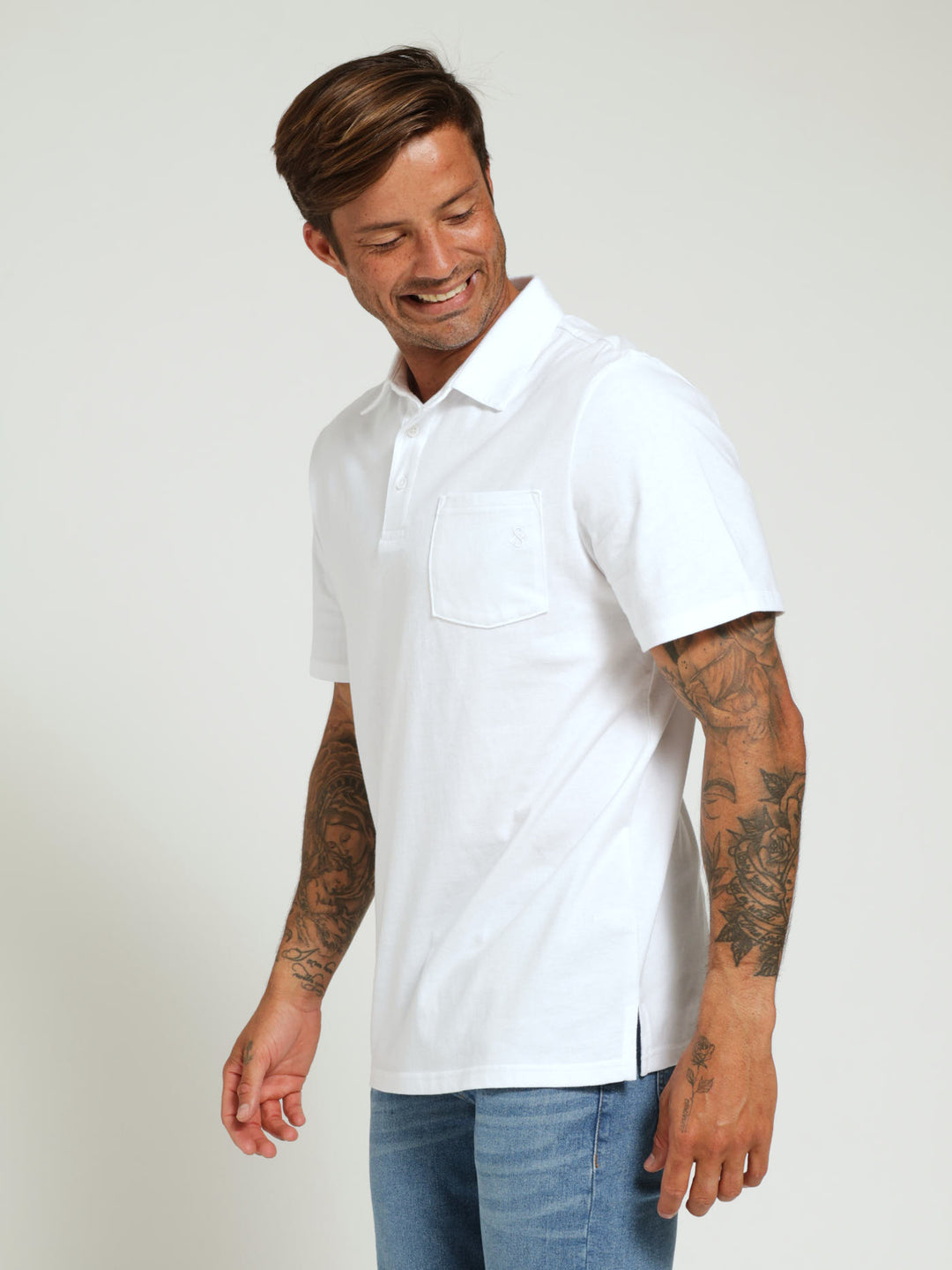 Collar Golfer - White