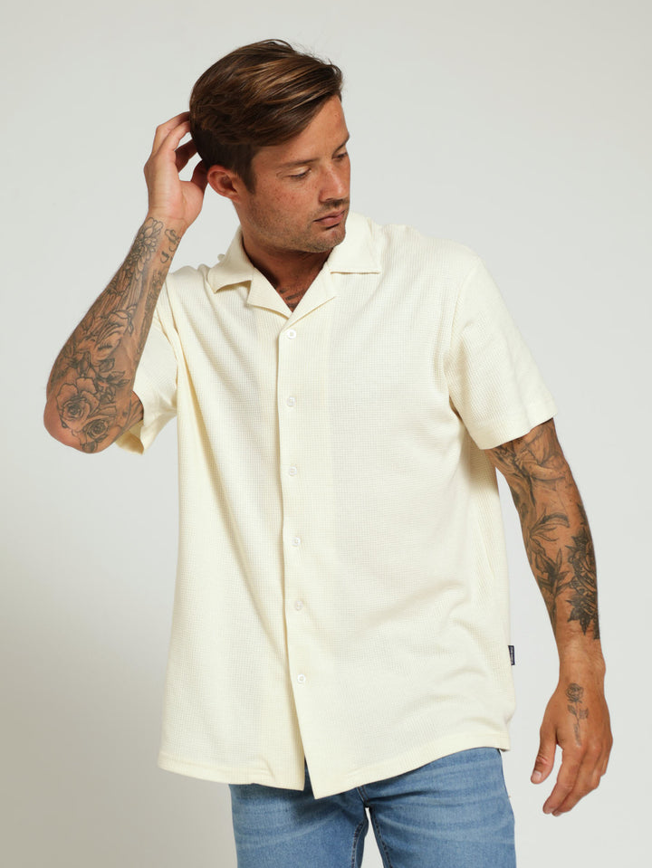 Waffel Knit Shirt - Off White