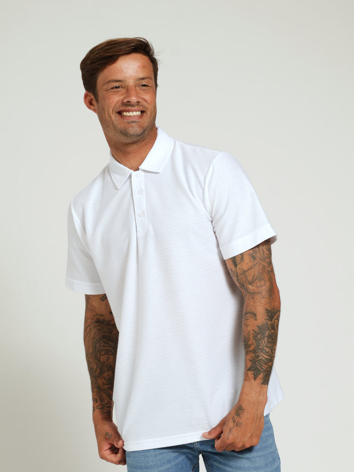 Ottoman Self Collar Golfer - White