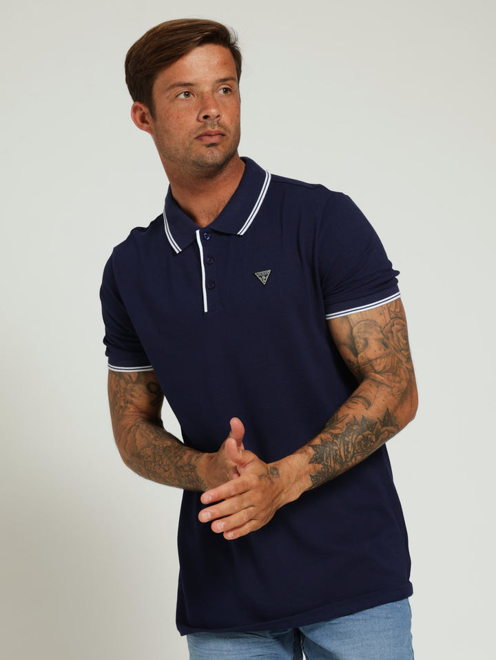 Tipped Core Polo Golfer - Navy