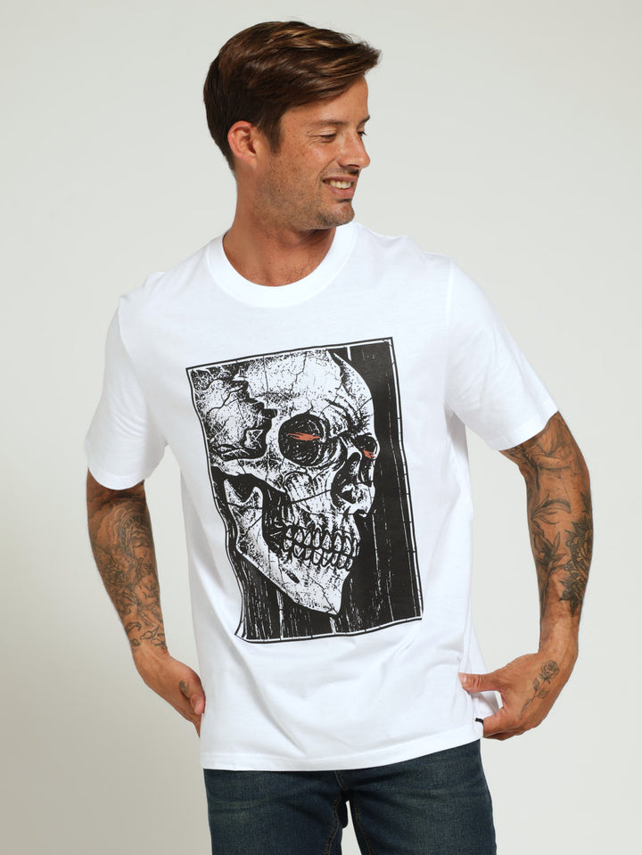 Skull Ray Tee - White