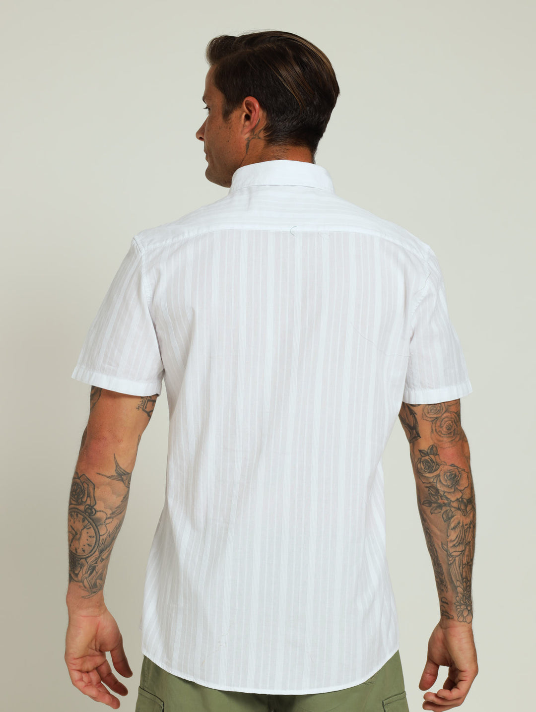 Pop Stripe Shirt -White