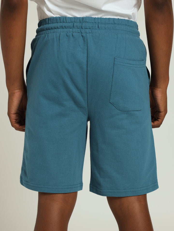 Boys Basketball Printed Shorts - Teal