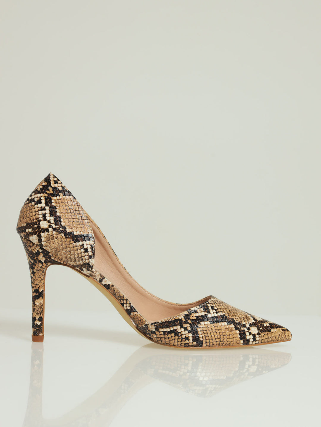 Snake Print Court Heel