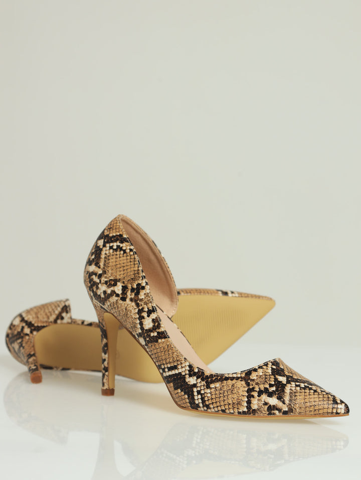 Snake Print Court Heel