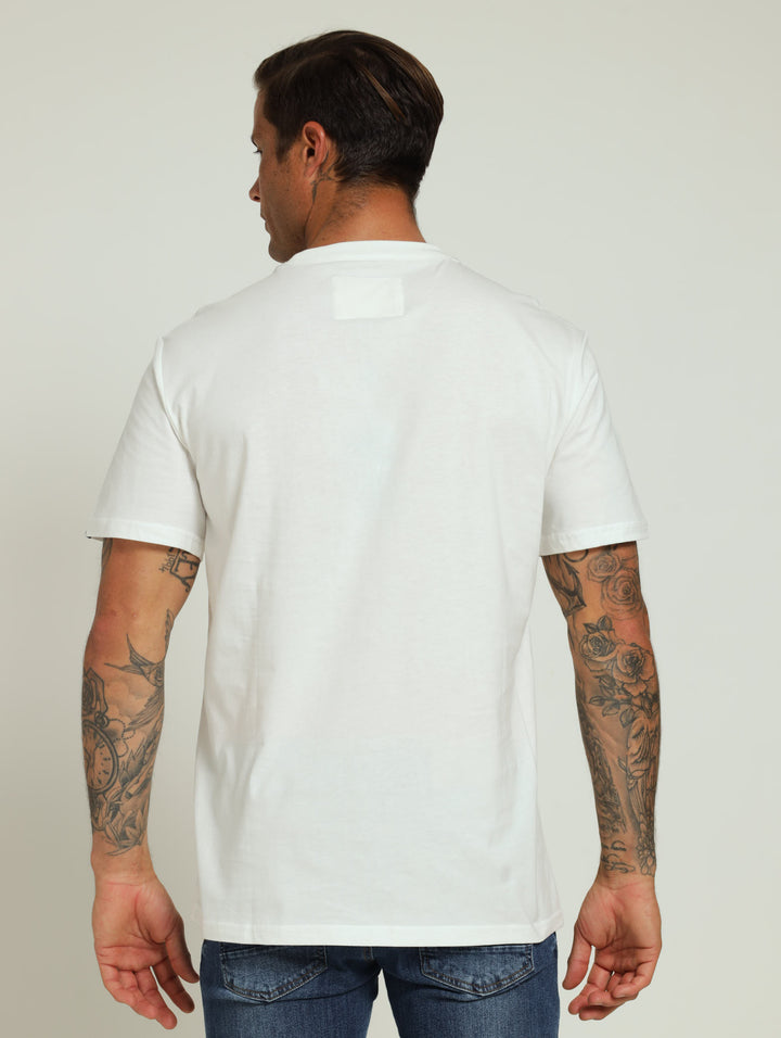 Collegiate Embroidery Tee - White