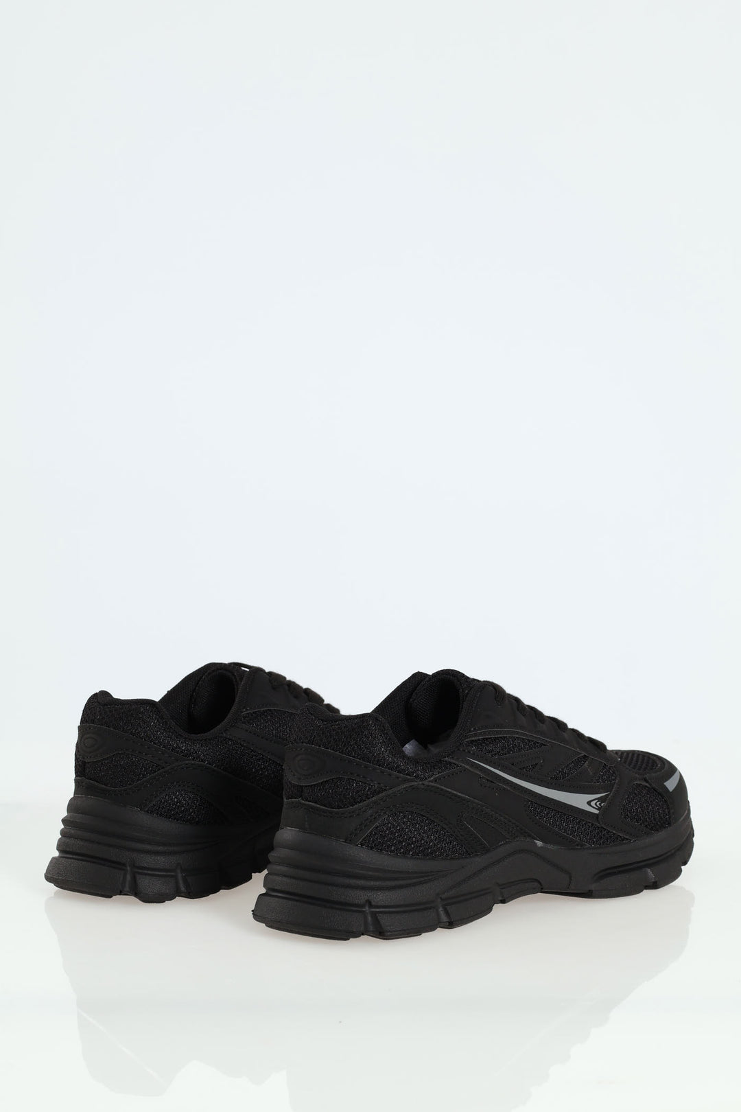 Panelled Mesh Trainer - Black