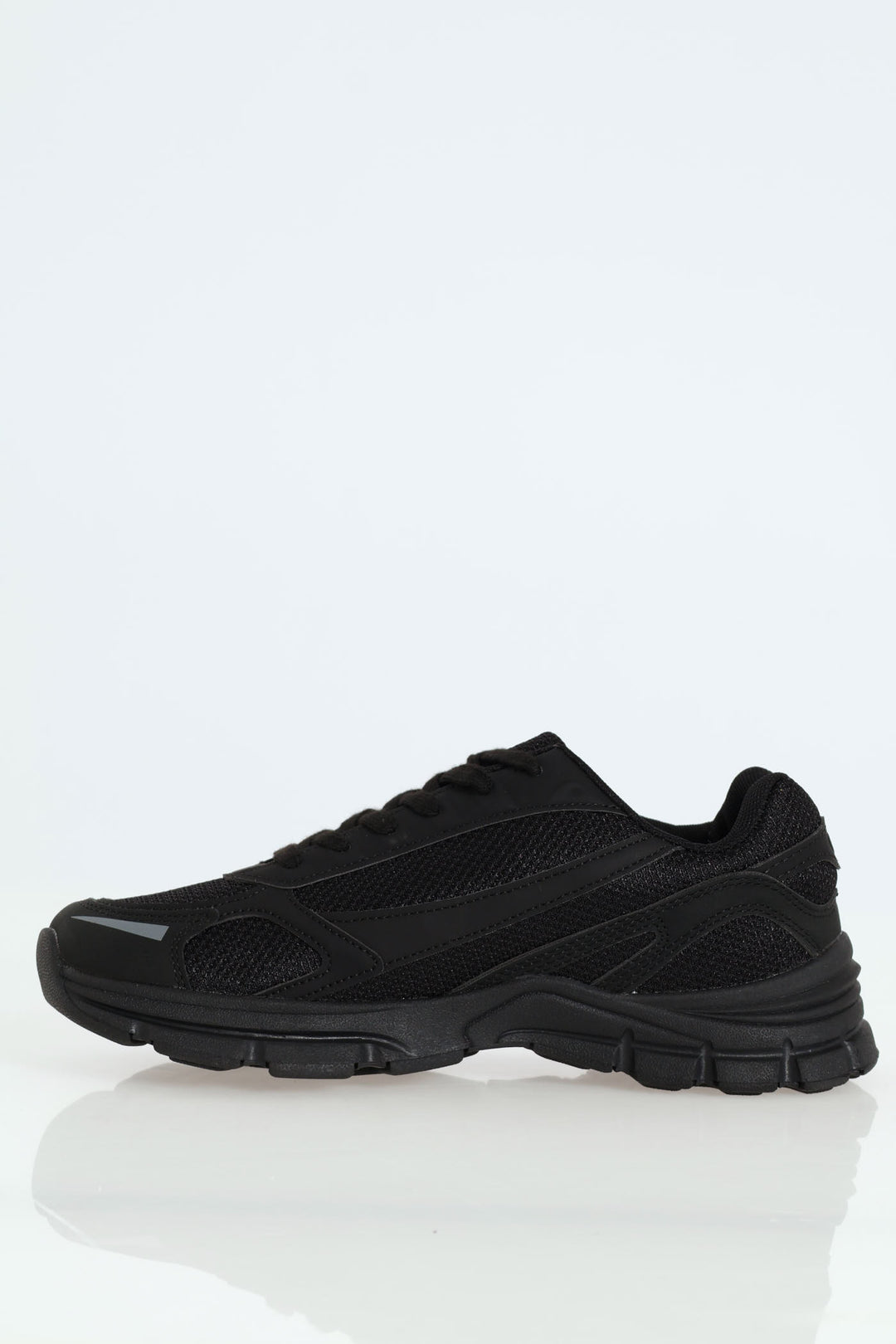 Panelled Mesh Trainer - Black